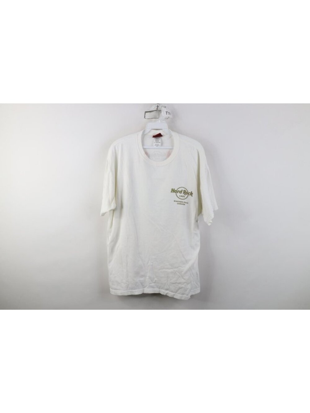Vintage Hard Rock Cafe Canada Niagara Falls Mens Large Spell Out T-Shirt White